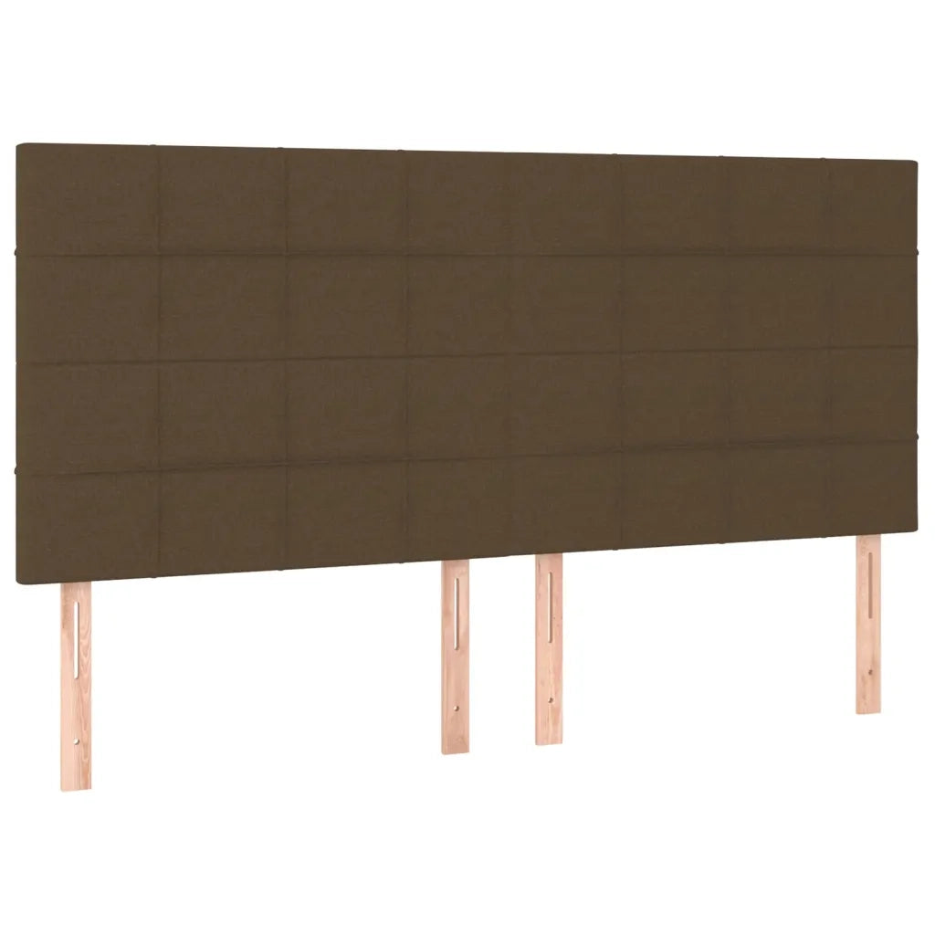 Testiera Marrone Scuro 160x5x118/128 cm Tessuto 3116341