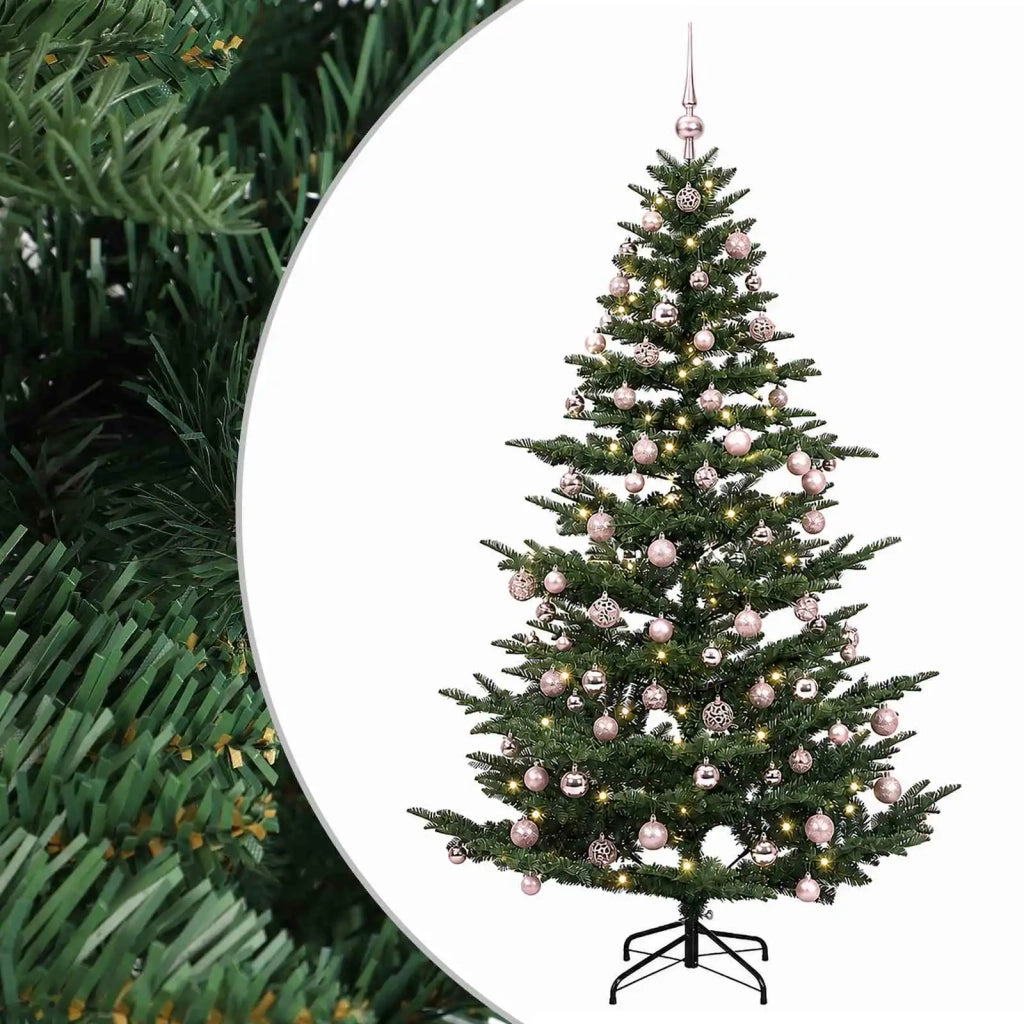 Albero di Natale artificiale con palline 210 cm 300 LED 3466661