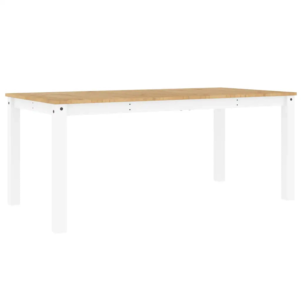 Set da Pranzo 5 pz PANAMA Bianco in Legno Massello di Pino 3345190