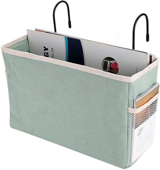 Organizzatore per letto a castello - Raccoglitore verticale - Verde - 28 x 10 x 19 cm - Raccoglitore per mobili