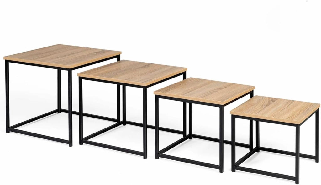 Set di 4 tavolini di design industriale DETROIT 35/40/45/50