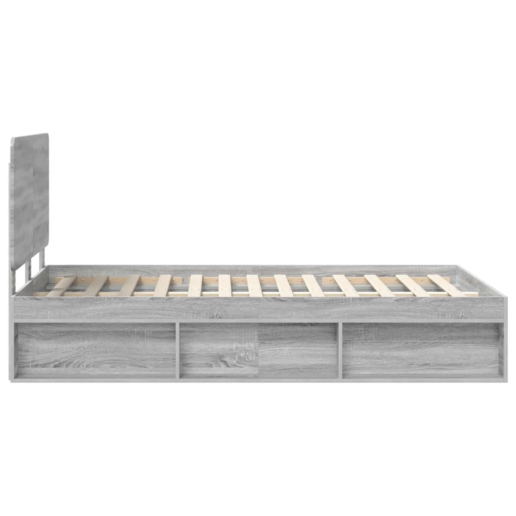 Struttura del letto Grigio Sonoma 135 x 190 cm Pino massello 3412502