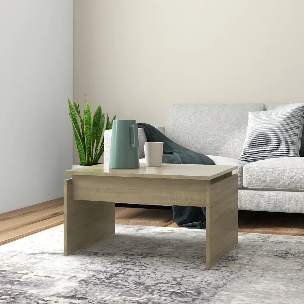 Tavolino da Salotto-Tavolino da soggiorno-Tavolo Rovere Sonoma 68x50x38 cm Legno Multistrato