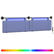 Testiera | Testata sospesa Con luce LED Blu jeans Tessuto