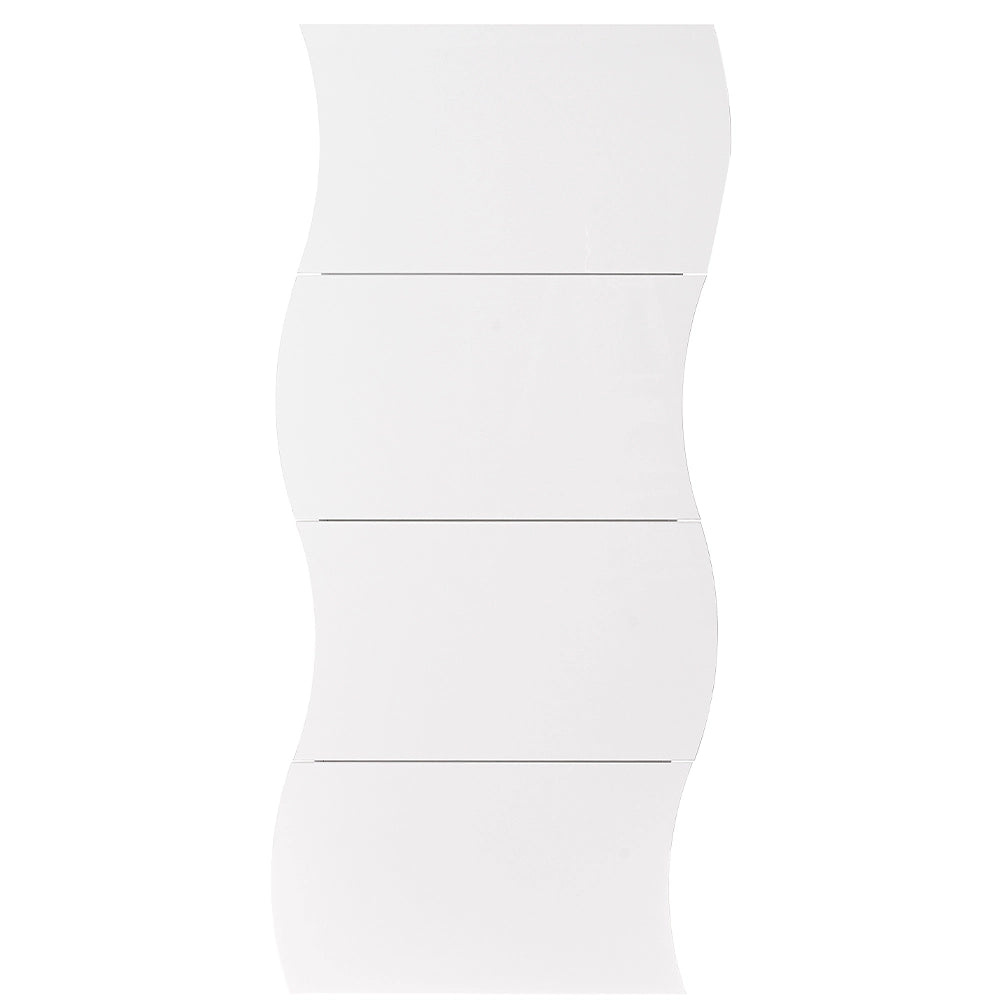 Scarpiera Ingresso in Legno Lucido ONDE 4 Ante Bianco Salvaspazio 71x26.5x161cm