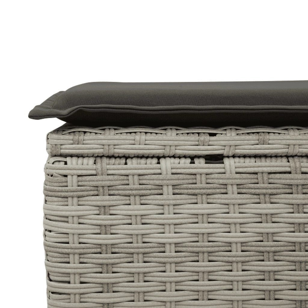 Set Divano da Giardino 6pz con Cuscini Grigio Chiaro Polyrattan 3264098