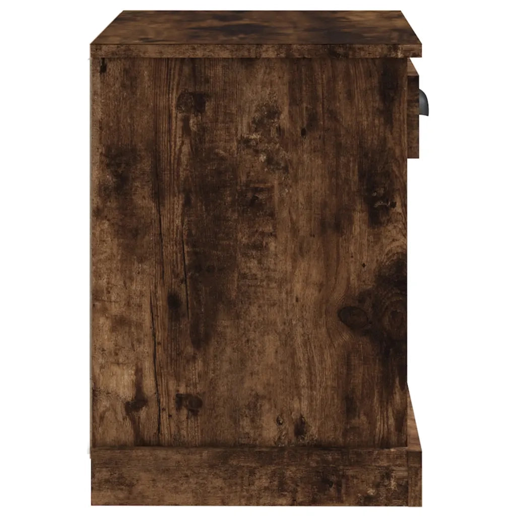 Comodino | Armadio da Notte | Mobiletto da notte Rovere Fumo 43x36x50 cm