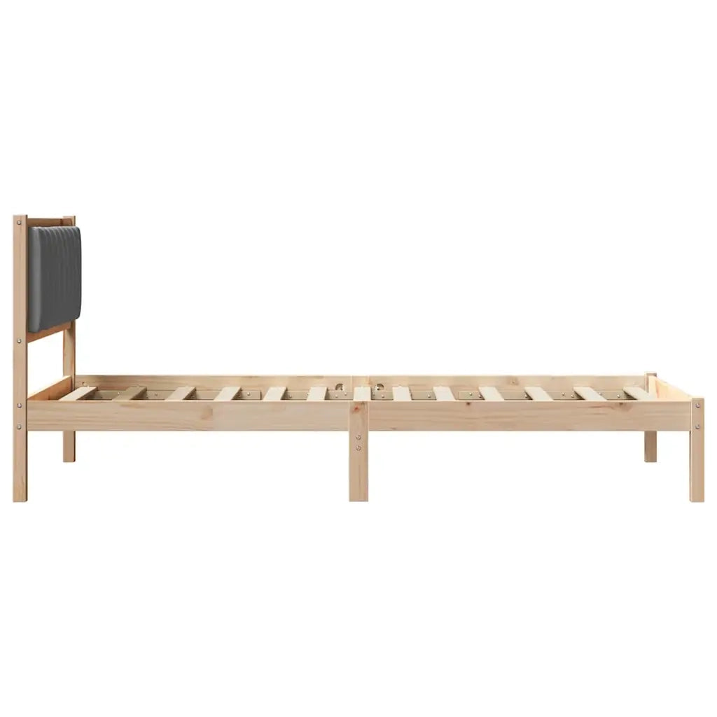 Letto con Testiera Rivestita Grigio scuro 100 x 200 cm 878280