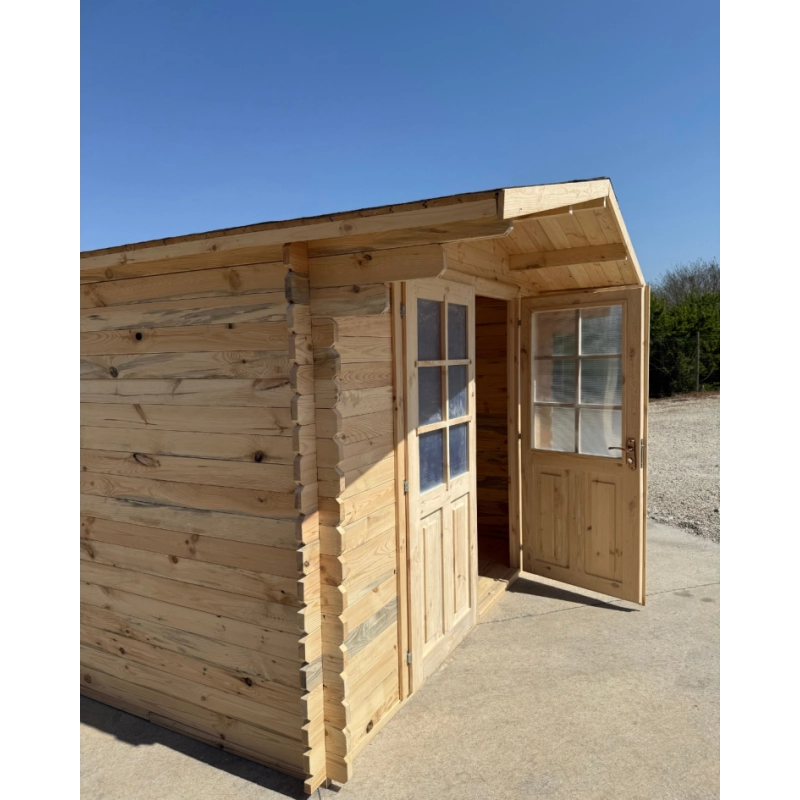 Casetta in Legno da Giardino per Esterni, Sistema Block House, Doghe Spessore 28mm - articolo BLOCK25x25/28DP - 110037