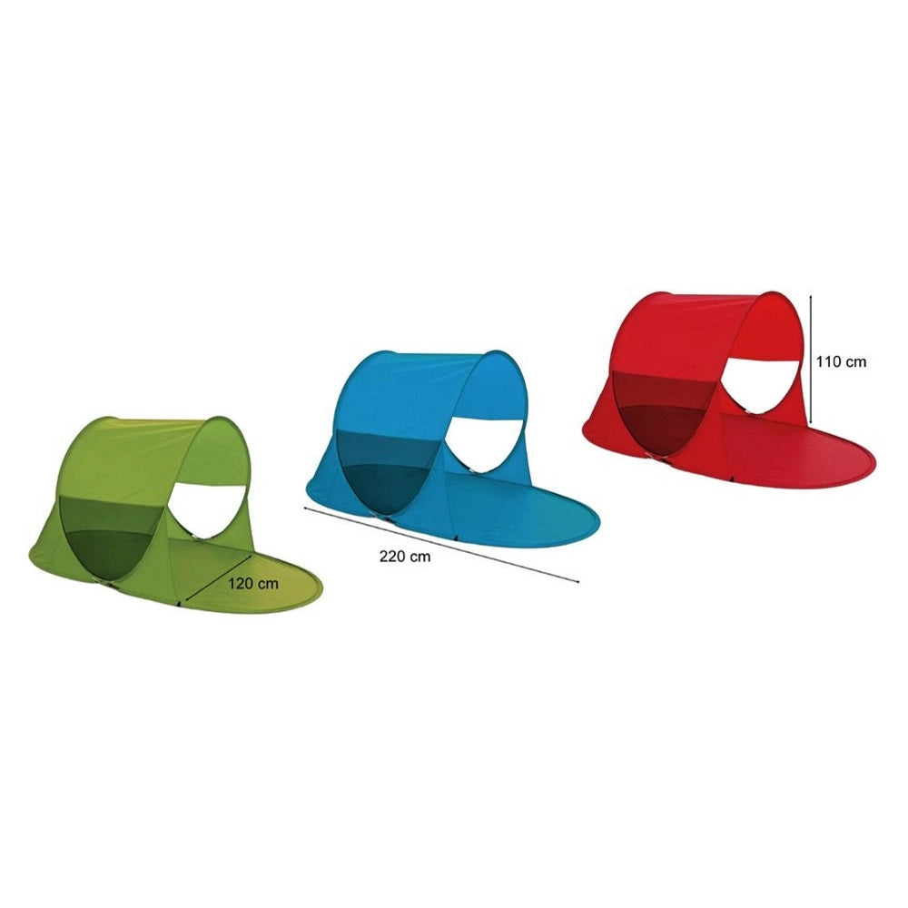 Trade Shop - Tenda Da Campeggio Con Parasole Stuoia Spiaggia Portatile 220 X 120 X 110 Cm 016570 -