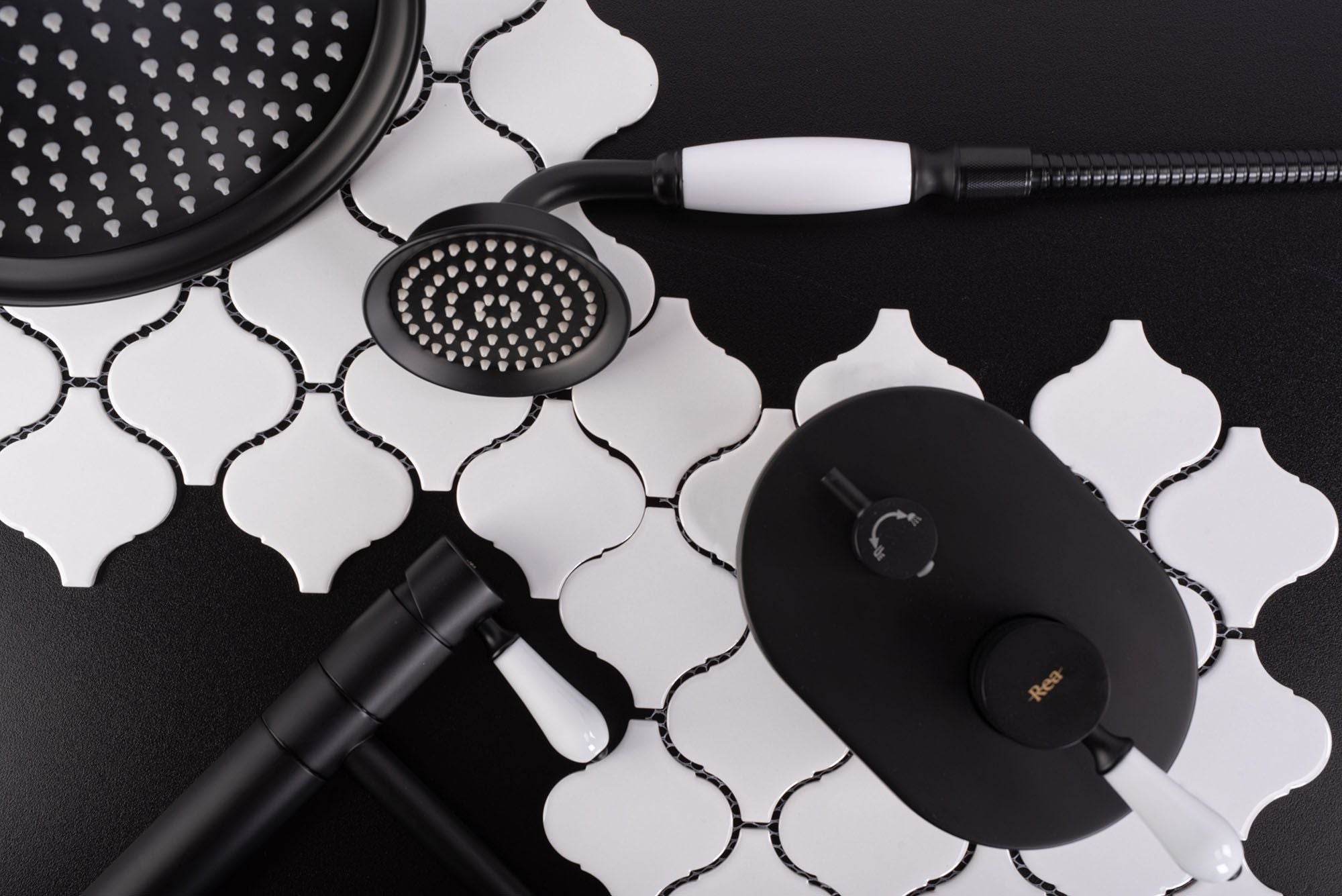 Set Doccia Da Incasso Rea Serra Black + Box