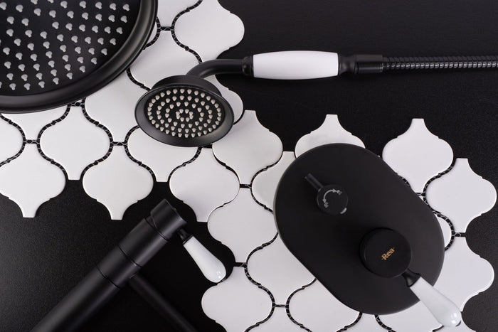 Set Doccia Da Incasso Rea Serra Black + Box