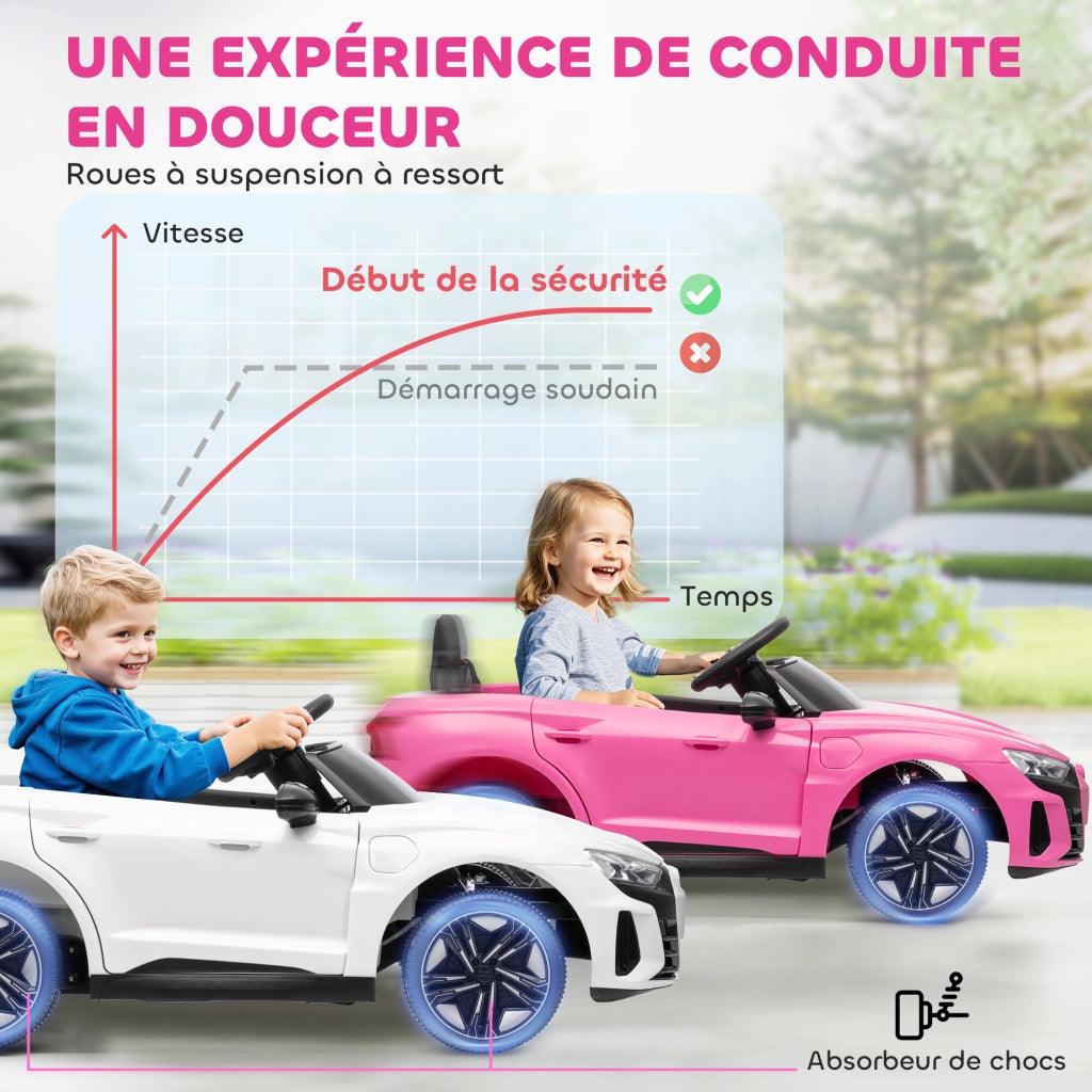 Auto elettrica per bambini 12V ¨C zephmum ¨C rosa, telecomando, effetti sonori e luminosi