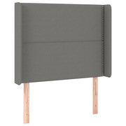 Testiera | Testata ad Orecchio GrigioScuro 103x16x118/128cm inTessuto