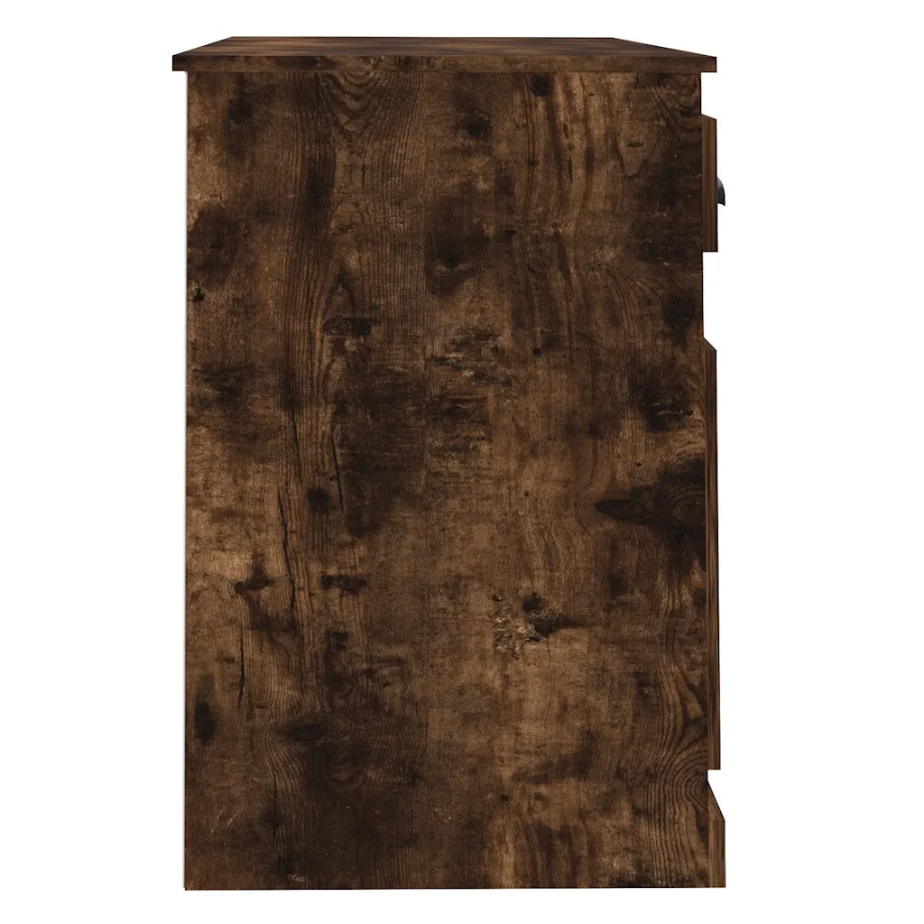 Scrivania | Tavolo da Ufficio Cassetto Rovere Fumo 115x50x75 cm Legno Multistrato