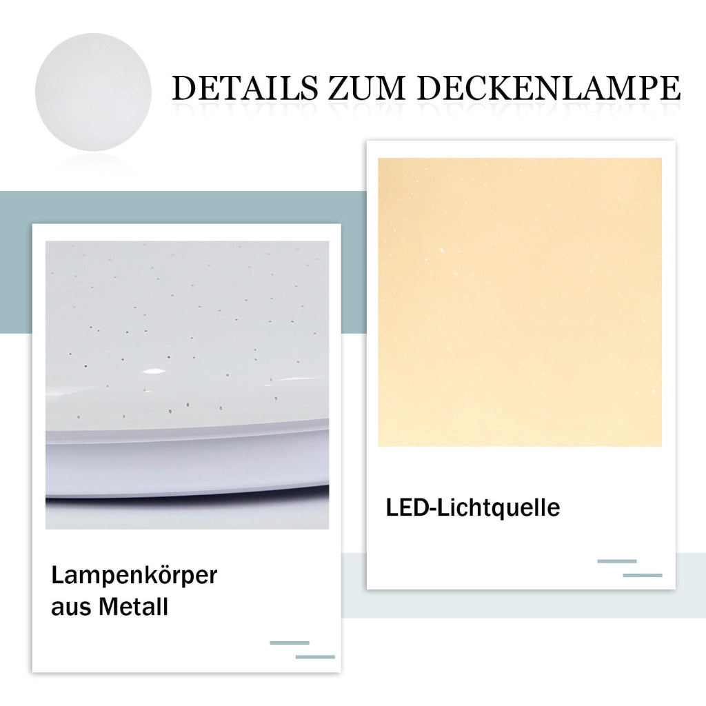 ZMH Lampada da soffitto LED 2 pezzi 5W 3000K bianco caldo per camera cucina corridoio bambino