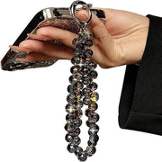 Collana per telefono cellulare con perla e pendente lucido per telefono cellulare - Cinturino per chiave per cinturino per fotocamera