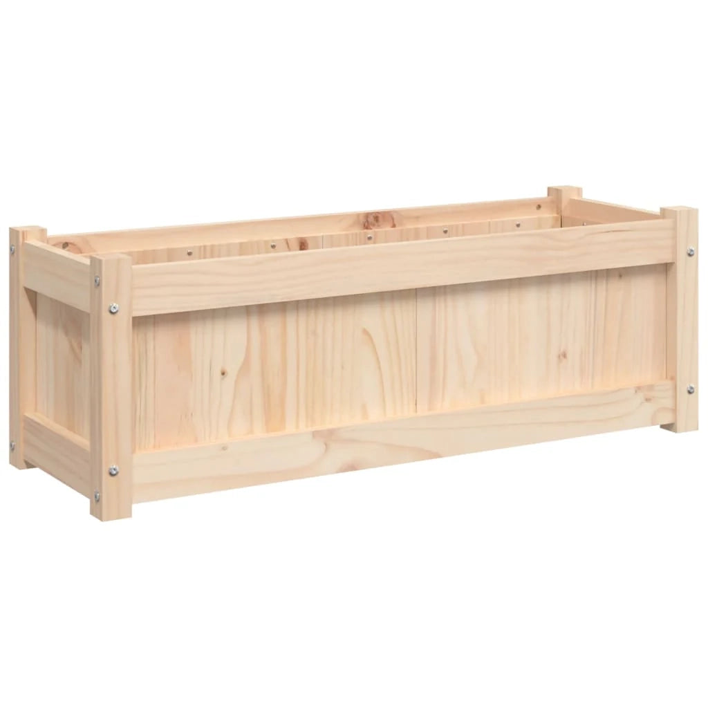 Fioriera rialzata per piante fiori patio o giardino esterno 90 x 31 x 31 cm legno di pino massiccio marrone 02_0038566