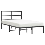 Letto matrimoniale | Letto per adulti | Giroletto con Testiera in Metallo Nero 120x190 cm