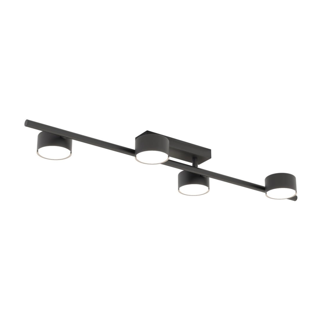 Plafoniera loft nera BET 4 luci GX53 Emibig metallo