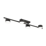 Plafoniera loft nera BET 4 luci GX53 Emibig metallo