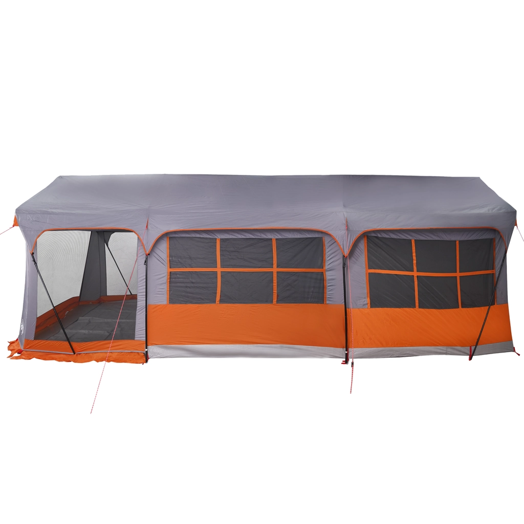 Tenda da campeggio  con finestre grigia e arancione per 10 persone impermeabile