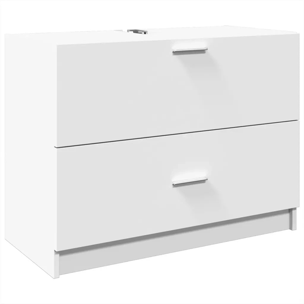 Mobile Lavabo-Armadietto da bagno Bianco 78x37x59 cm in Truciolare