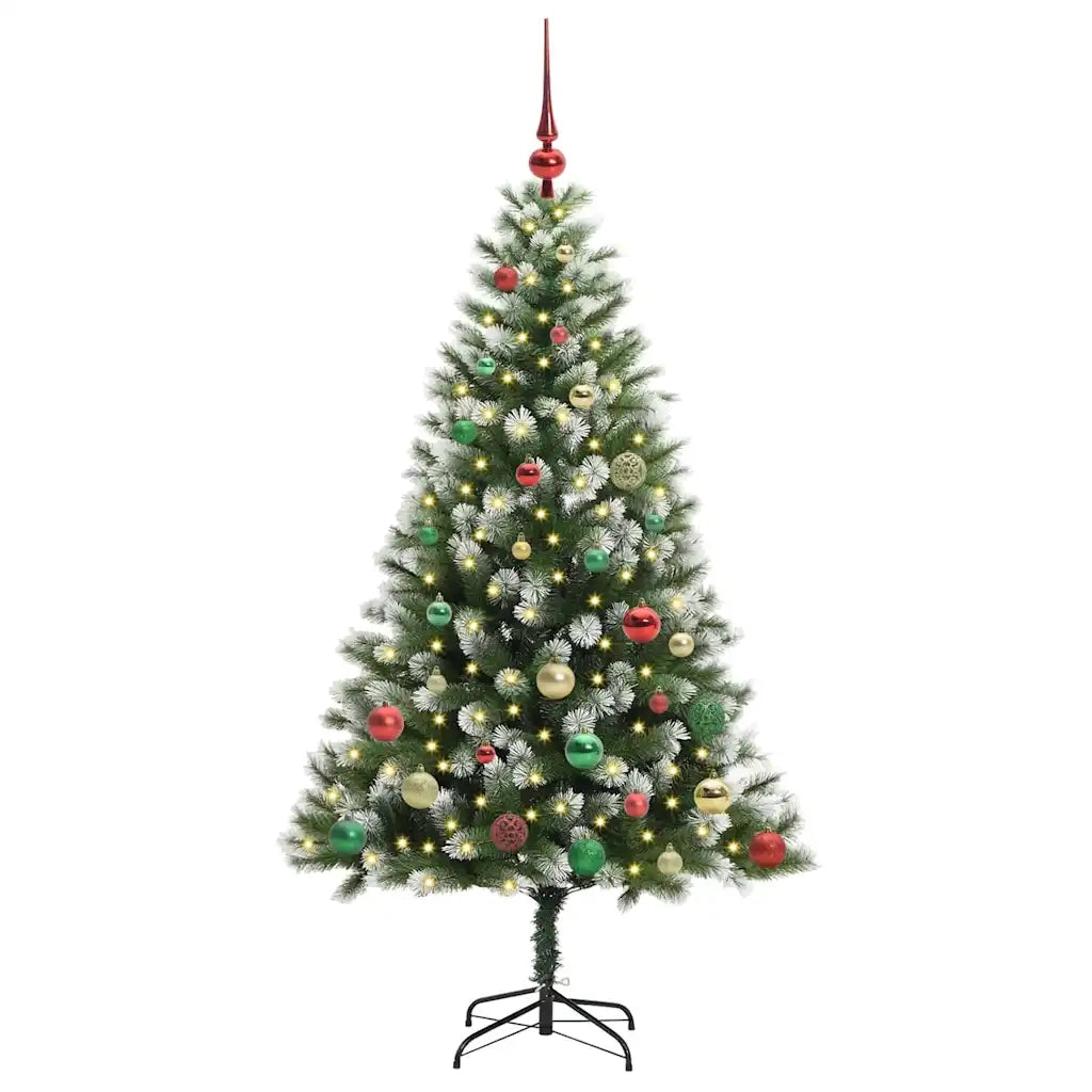Albero di Natale | Decorazioni natalizie artificiale a cerniera con neve fioccata