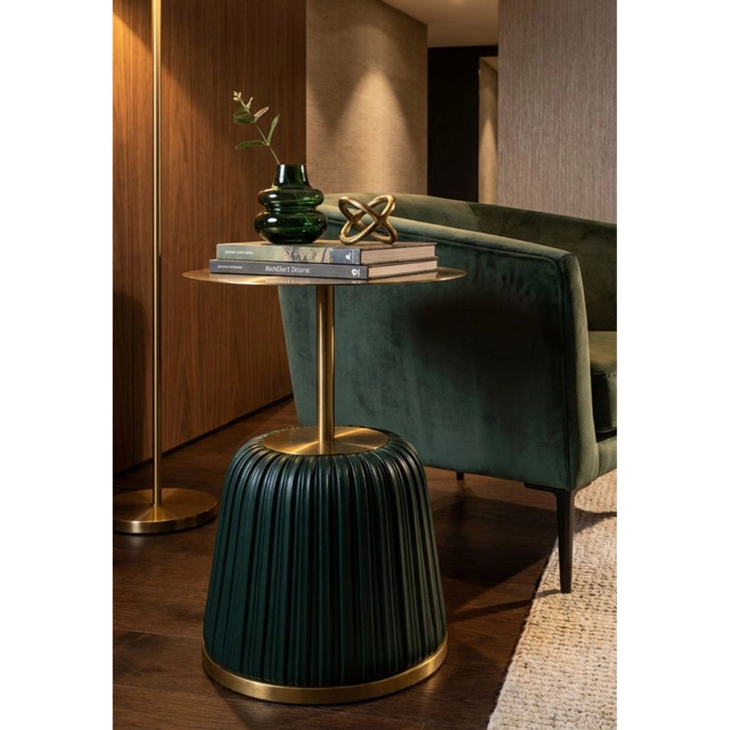 Tavolino VKH1099, Verde, Metallo, 40x40x55 cm