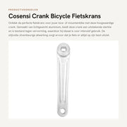 Crank per Bicicletta 170mm - Lame in Alluminio Leggera - Sinistra - Componenti per Bicicletta - Leggero - Duraturo - Facile da Montare - Bicicletta Accessori