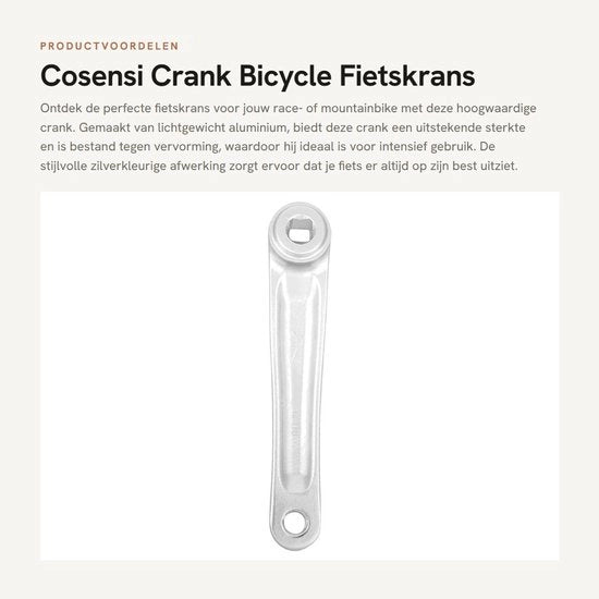Crank per Bicicletta 170mm - Lame in Alluminio Leggera - Sinistra - Componenti per Bicicletta - Leggero - Duraturo - Facile da Montare - Bicicletta Accessori