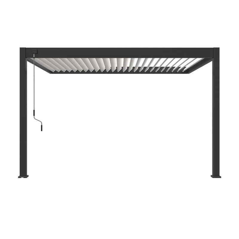 Pergola Bioclimatica Ombréa VS 3x4M addossata - Antracite/Bianco - V2