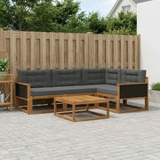 Set di divani da esterno con cuscino 5 pcs Naturale e Antracite 3382535