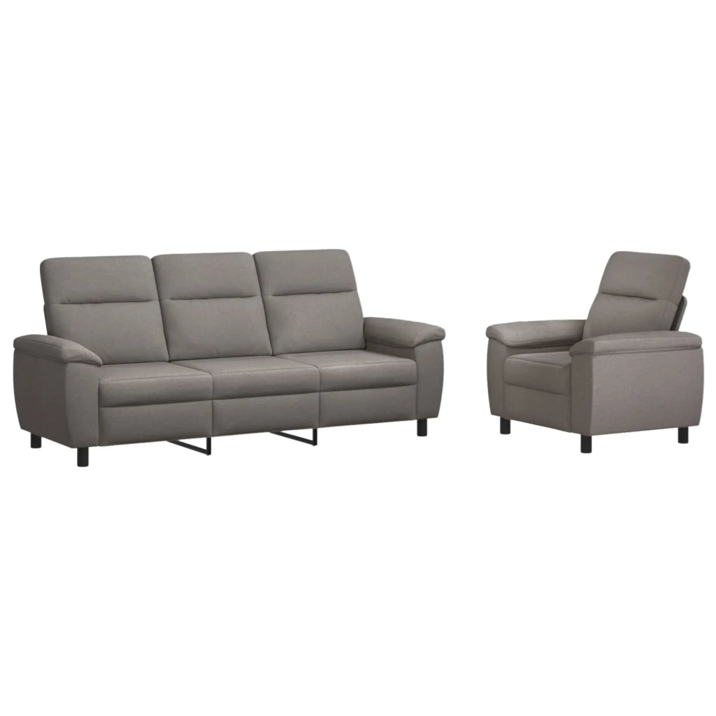 Set di divani 2 pcs Tortora Tessuto 3430626