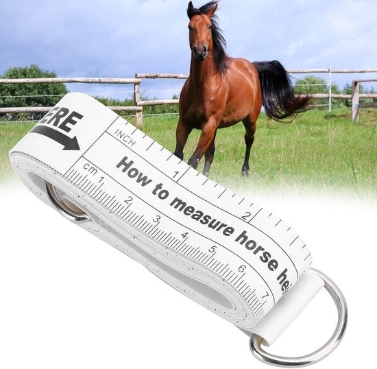 Misuratore di altezza e circonferenza per animali, doppia faccia, preciso, portatile, ecologico, costruito in PVC rigido.