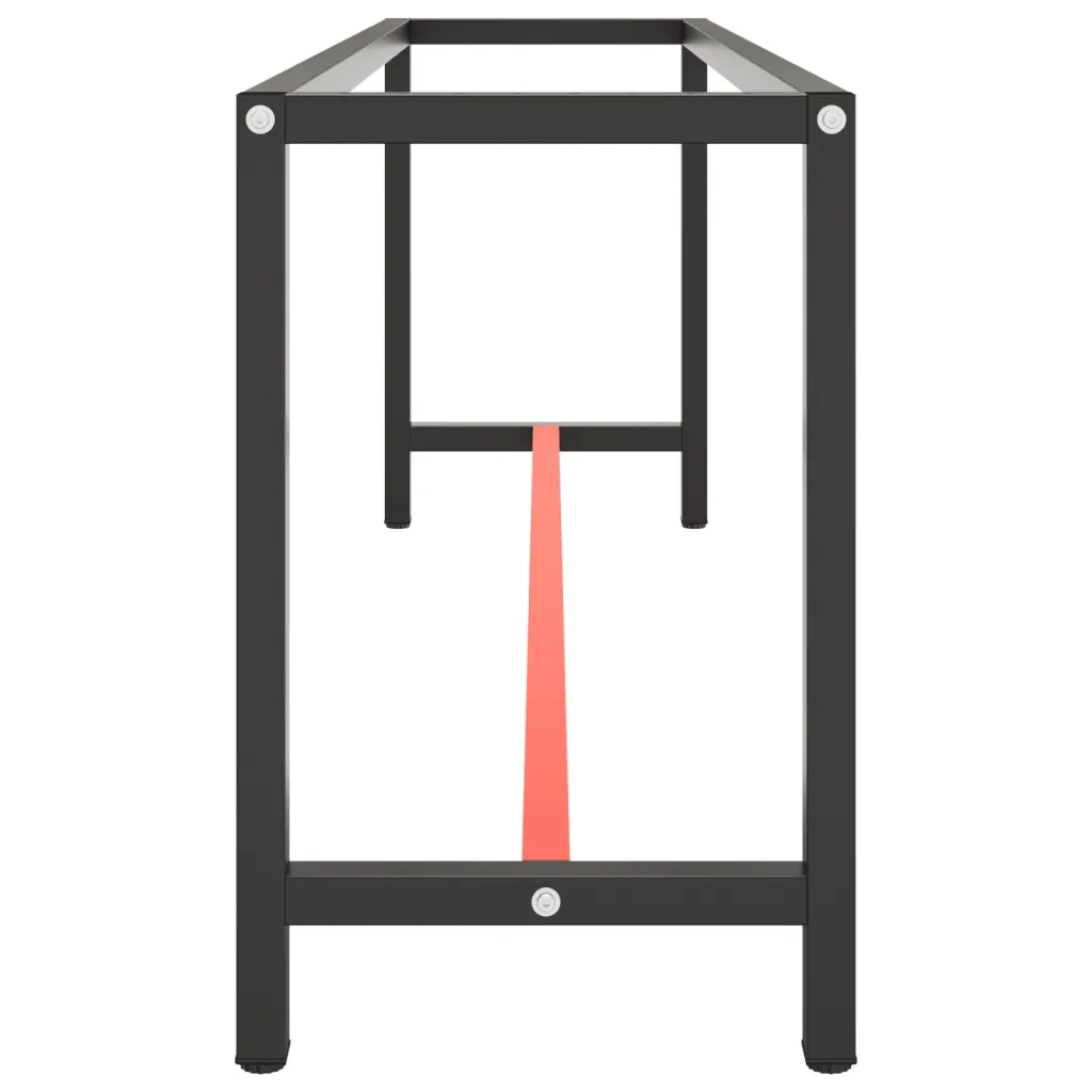 Telaio Banco da Lavoro Nero e Rosso Opaco 210x50x79 cm Metallo 151454