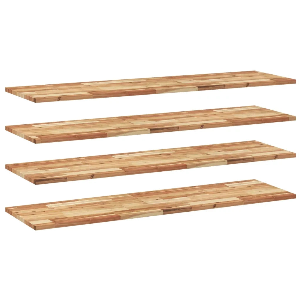 Mensole da Parete 4 pz 160x40x2 cm Legno Acacia Rifinito a Olio 3279574