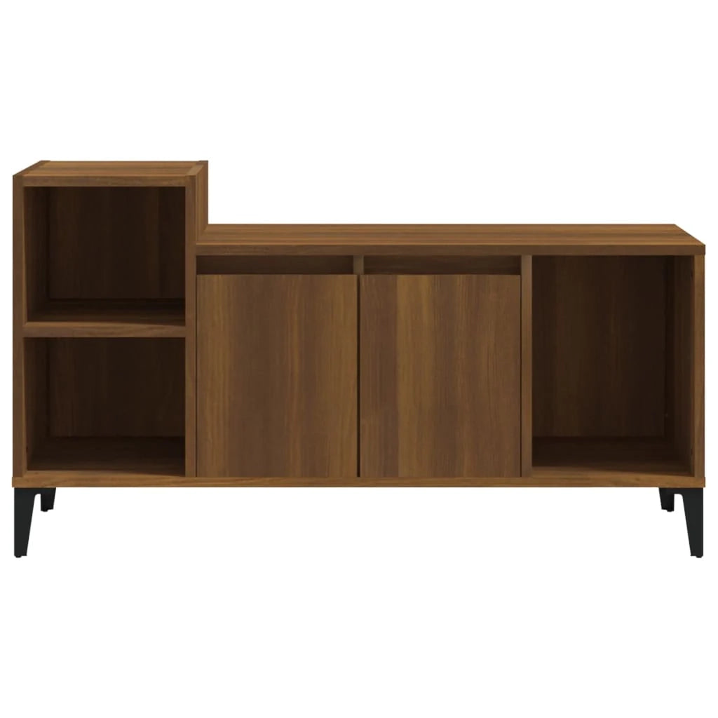 Mobile TV multimediale scaffale TV mobile TV sala da pranzo soggiorno camera da letto rovere 100 x 35 x 55 cm legno ingegnerizzato marrone 02_0027114