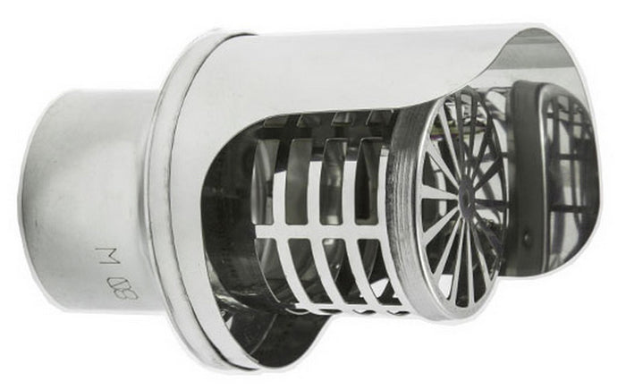 terminale inox modello orizzontale diametro. 80 cod:ferx.93289