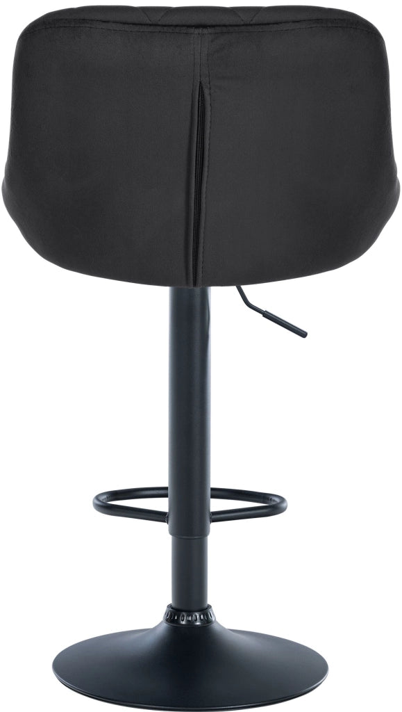 Sgabello da bar Lazio Velvet nero,nero