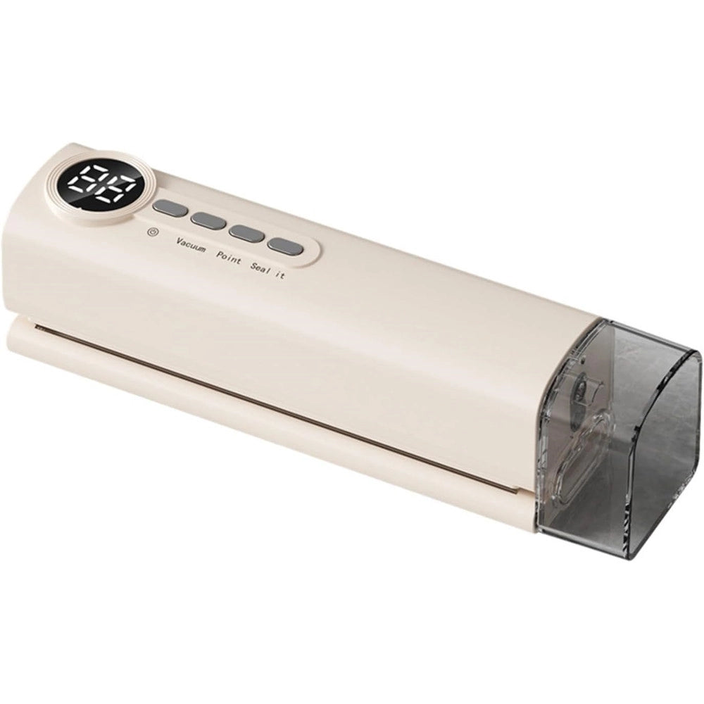 Trade Shop - Macchina Sottovuoto Portatile Multifunzione Senza Fili Ricarica Usb Display Led Alimenti -