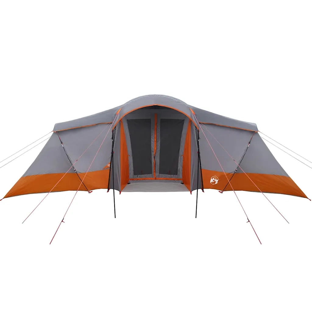 Tenda Familiare con tetto-Tenda da campeggio Grigio e arancione 721 x 335 x 212 cm