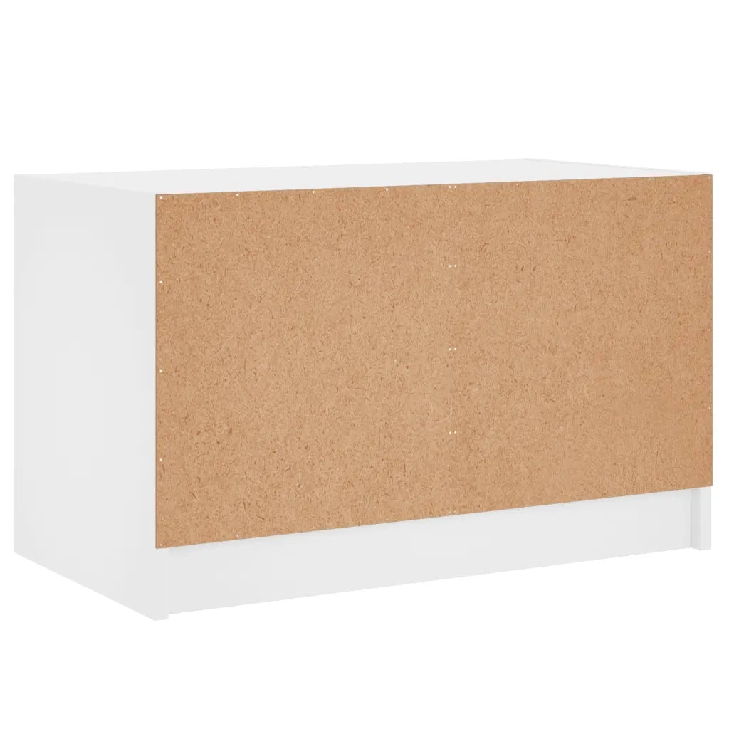 Mobile Porta TV con Ante-Mobile per TV-Credenza TV in Vetro Bianco 68x37x42 cm