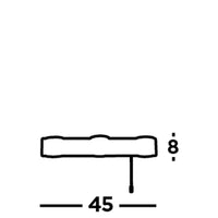 Applique Contemporanea Tumbler Acciaio Nero Policarbonato Bianco Led 3,1 3000K