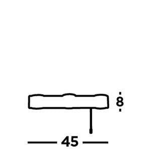Applique Contemporanea Tumbler Acciaio Nero Policarbonato Bianco Led 3,1 3000K