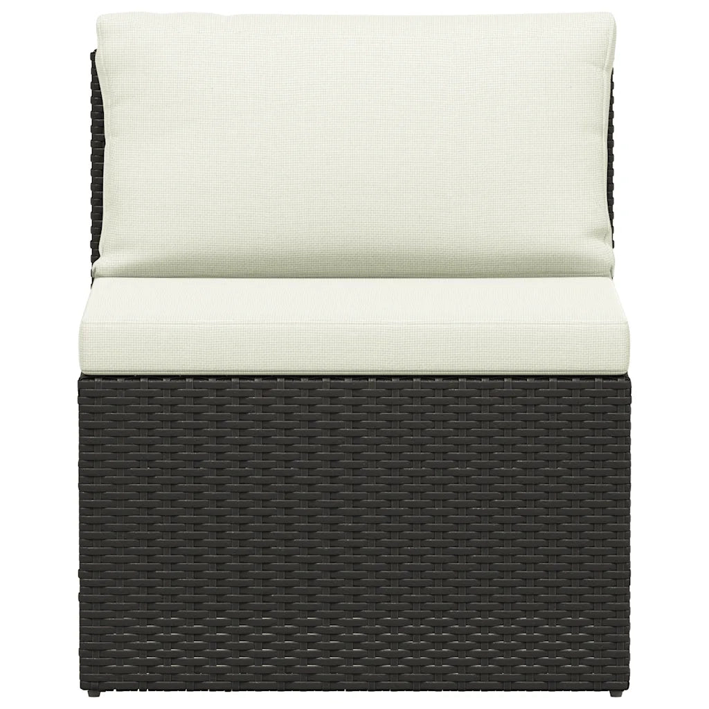 Set Divani da Giardino 4 pz con Cuscini in Polyrattan Marrone 47810