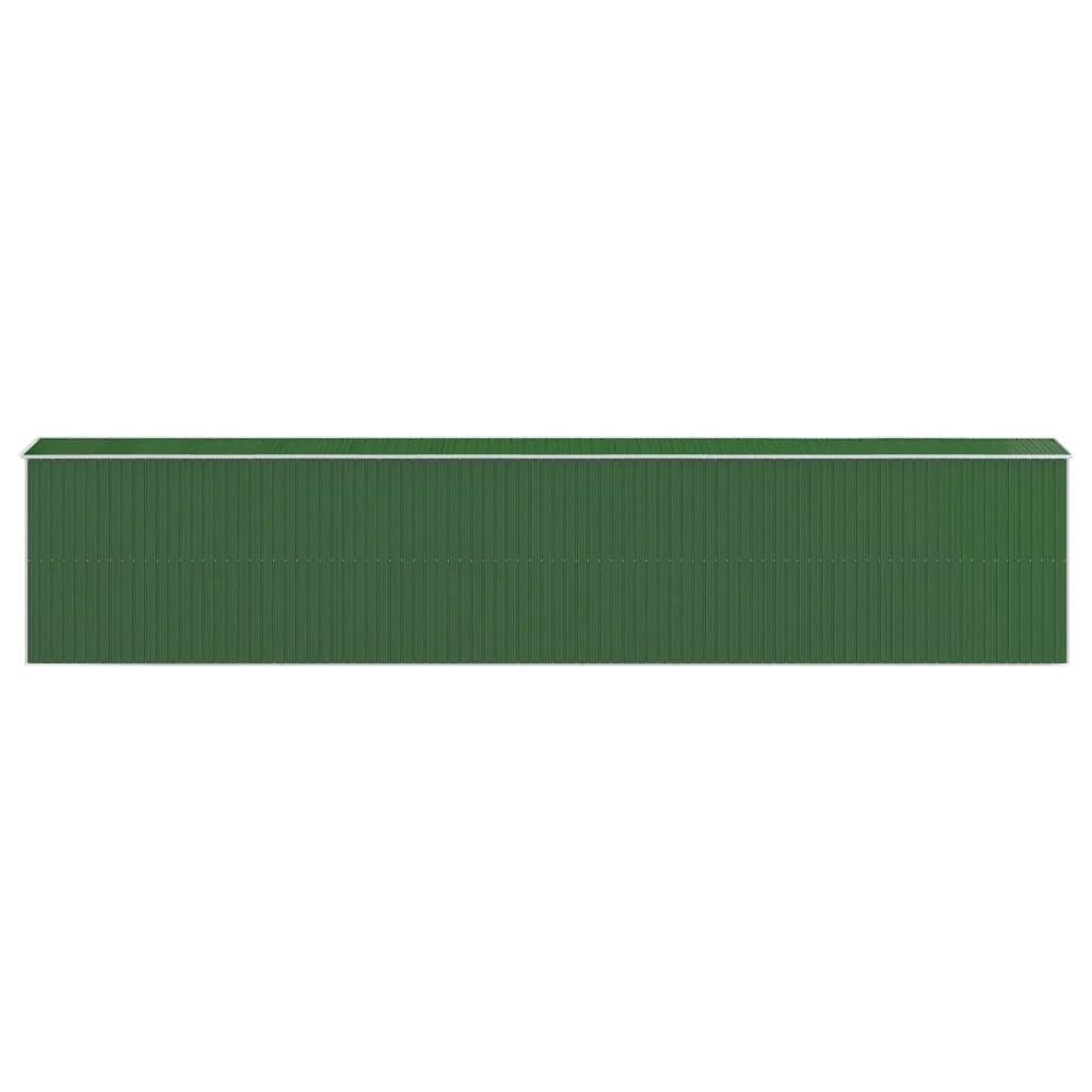 Casetta da giardino cabina ripostiglio casetta da esterno robusta casetta per attrezzi 192 x 1021 x 223 cm acciaio zincato verde 02_0022358