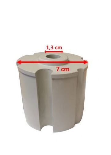 Calotta con foro per rullo tende da sole <i>(1 pezzo)</i> - Calotta per rullo da 60mm - Colore grigio 7035