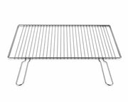 Griglia per Barbecue in Acciaio Cromato, Regolabile su più Altezze, Scorrevole per camino per Carne e Pesce 65x35 cm