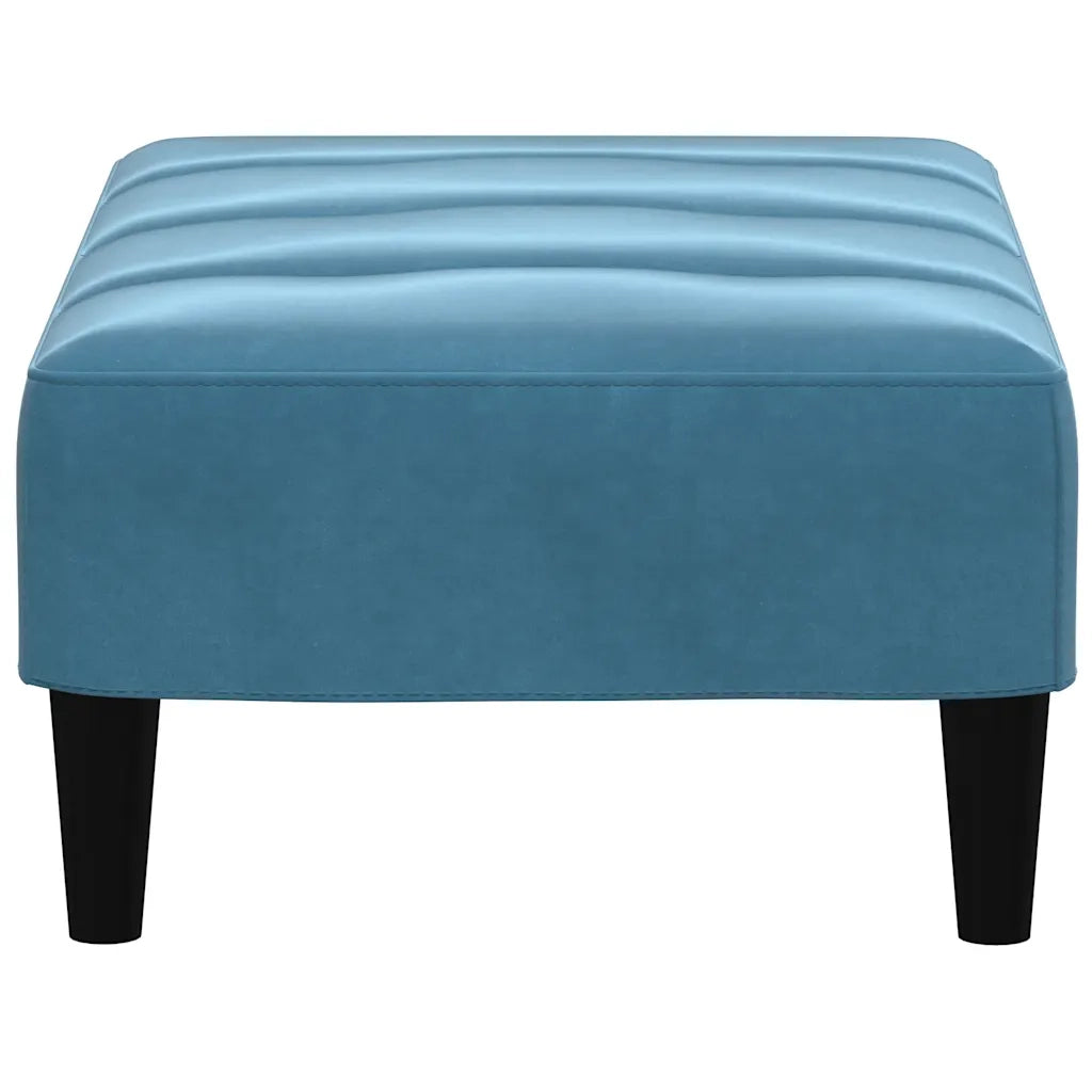 Poggiapiedi Blu 77x55x31 cm in Velluto 4007365
